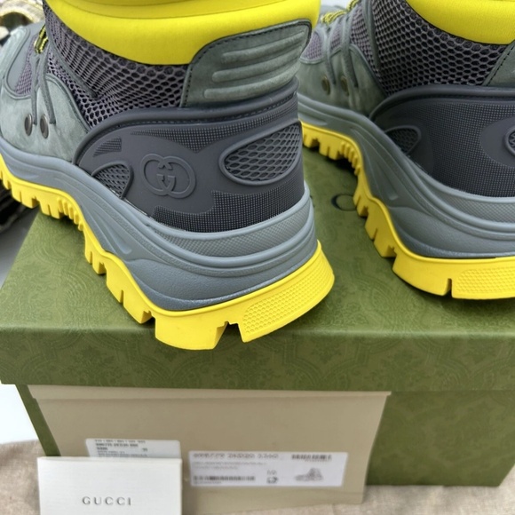 Men’s Gucci contrast panel lace up boots size 10 made in Italy - Picture 10 of 11